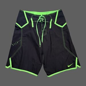 Nike Y2K Matrix, XBOX Theme RARE Black/Green Boardshorts Size 30 GUC